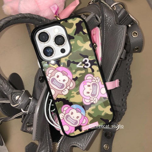 可爱彩绿猴子iphone17pro手机壳