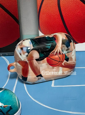 韩ins设计篮球竞技pro3进口4代菲林耳机壳适用于苹果1/2/3/4代airpods pro 2 3 保护套airpods 4代硬亮