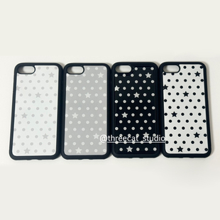 韩系ins五角星古早风波点元素欧尼同款手机壳适用于iphone17promax/16pro苹果15/14/13/12黑边11保护套Xsmax