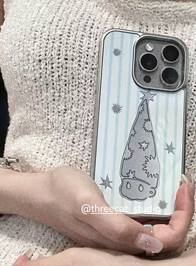 韩系ins小众小丑Y2K学院欧尼博主同款手机壳适用于iphone17promax/16pro苹果15/14/13/12银边11保护套Xsmax