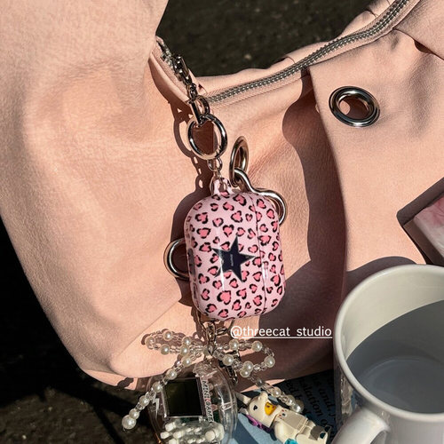 辣妹性感粉色豹纹4代耳机套
