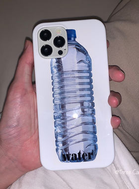 韩ins个性一瓶矿泉水欧尼菲林壳适用于iphone17promax苹果16pro/15/14/13/12/11全包Xsmax手机保护套XR亮面