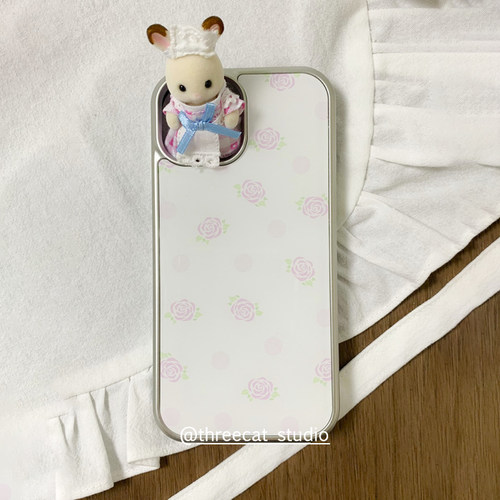 16pro粉玫瑰波点元素手机壳