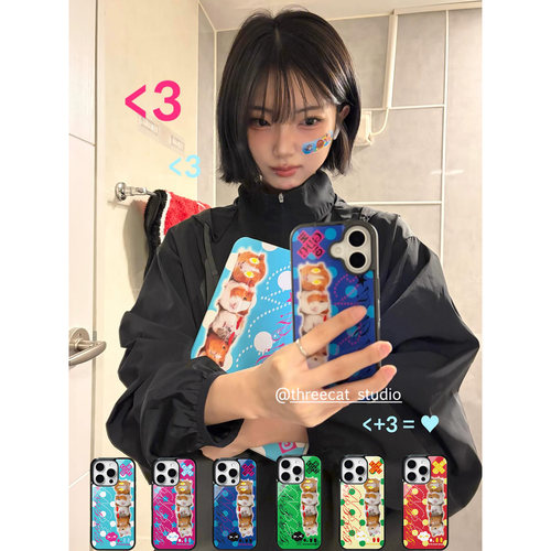 复古千禧少女心豚鼠荷兰猪手机壳