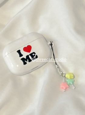 韩ins时尚设计个性流行英文pro3进口4代菲林耳机壳适用于苹果1/2/3/4代airpods pro2保护套airpods 4代硬亮