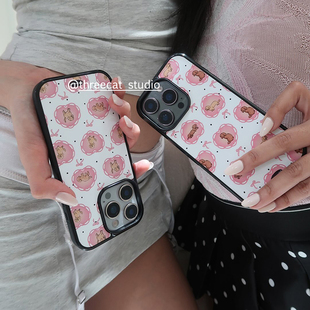 韩ins蝴蝶结爱心马尔济斯欧尼玛德琳手机壳适用于iphone17promax/16pro苹果15/14/13/12黑边11保护套Xsmax