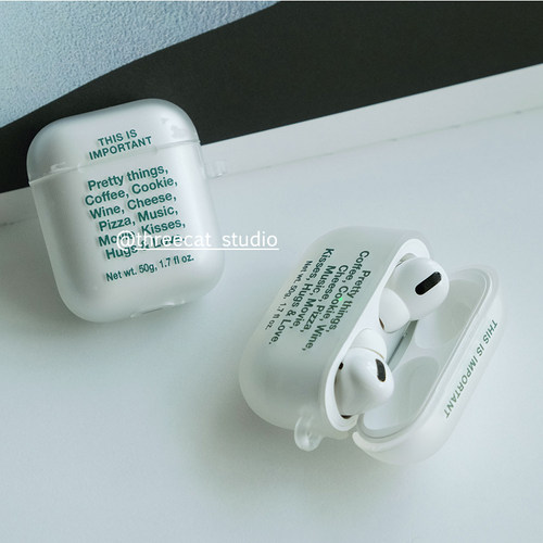 简约英文airpods4耳机套