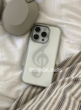 韩系ins古早波点音符Y2K欧尼博主同款手机壳适用于iphone17promax/16pro苹果15/14/13/12银边11保护套Xsmax