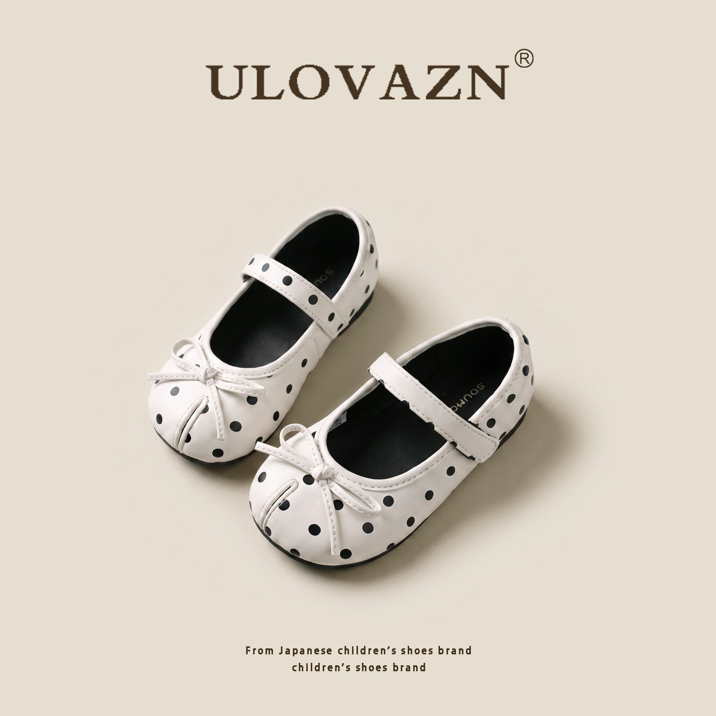 日本Ulovazn童鞋~女童小皮鞋2026秋季新品蝴蝶结波点玛丽珍公主鞋