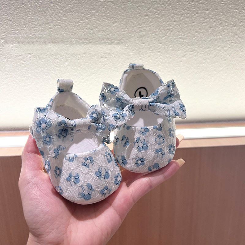 英国netx Kiss秋季婴儿0一1周岁女宝宝百天蕾丝公主鞋软底学步鞋