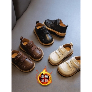 韩国Uamtor宝宝鞋子秋冬款女婴幼儿软底学步鞋防滑透气男小童皮鞋