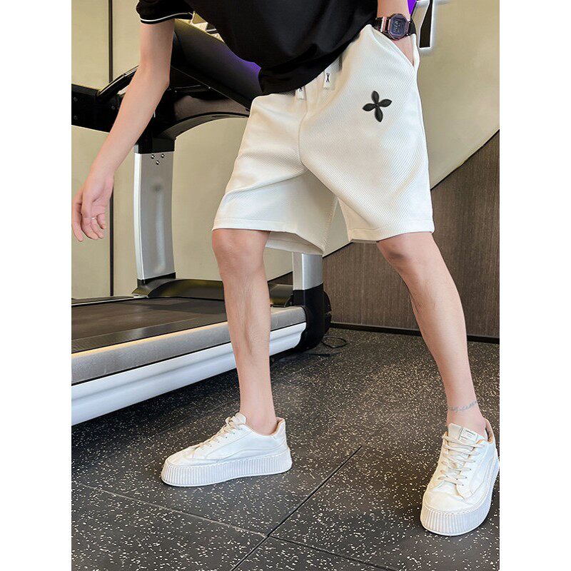 仓石一树潮牌短裤男夏季潮流休闲中裤白色裤衩薄款运动宽松五分裤