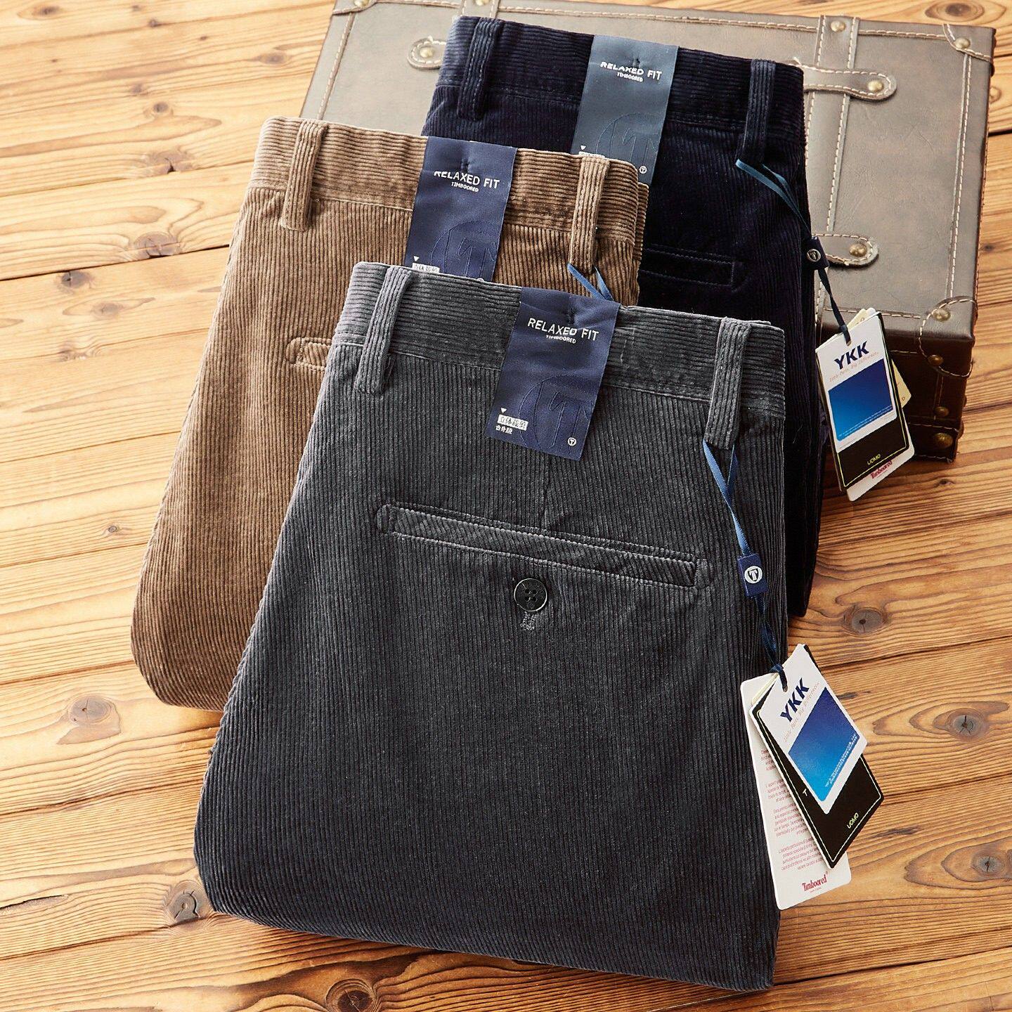 2025秋冬季新款加厚高端纯棉条绒灯芯绒长裤子保暖直筒男士休闲裤