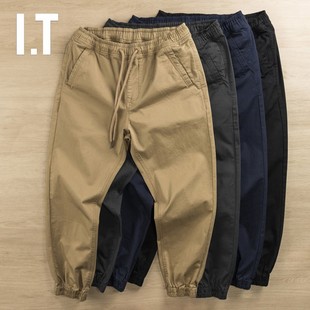 香港潮牌jogger pants工装裤男春秋厚款硬朗风休闲束脚裤小脚长裤