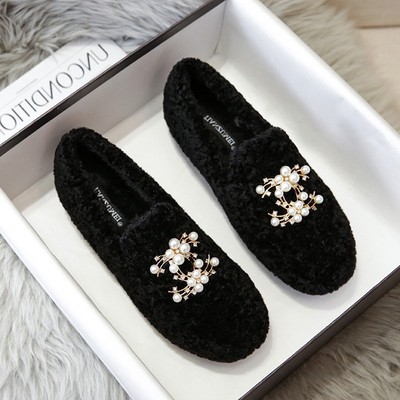 英国【设计师】Catia Seli 2022年新款厚底毛毛鞋棉瓢加绒豆豆鞋