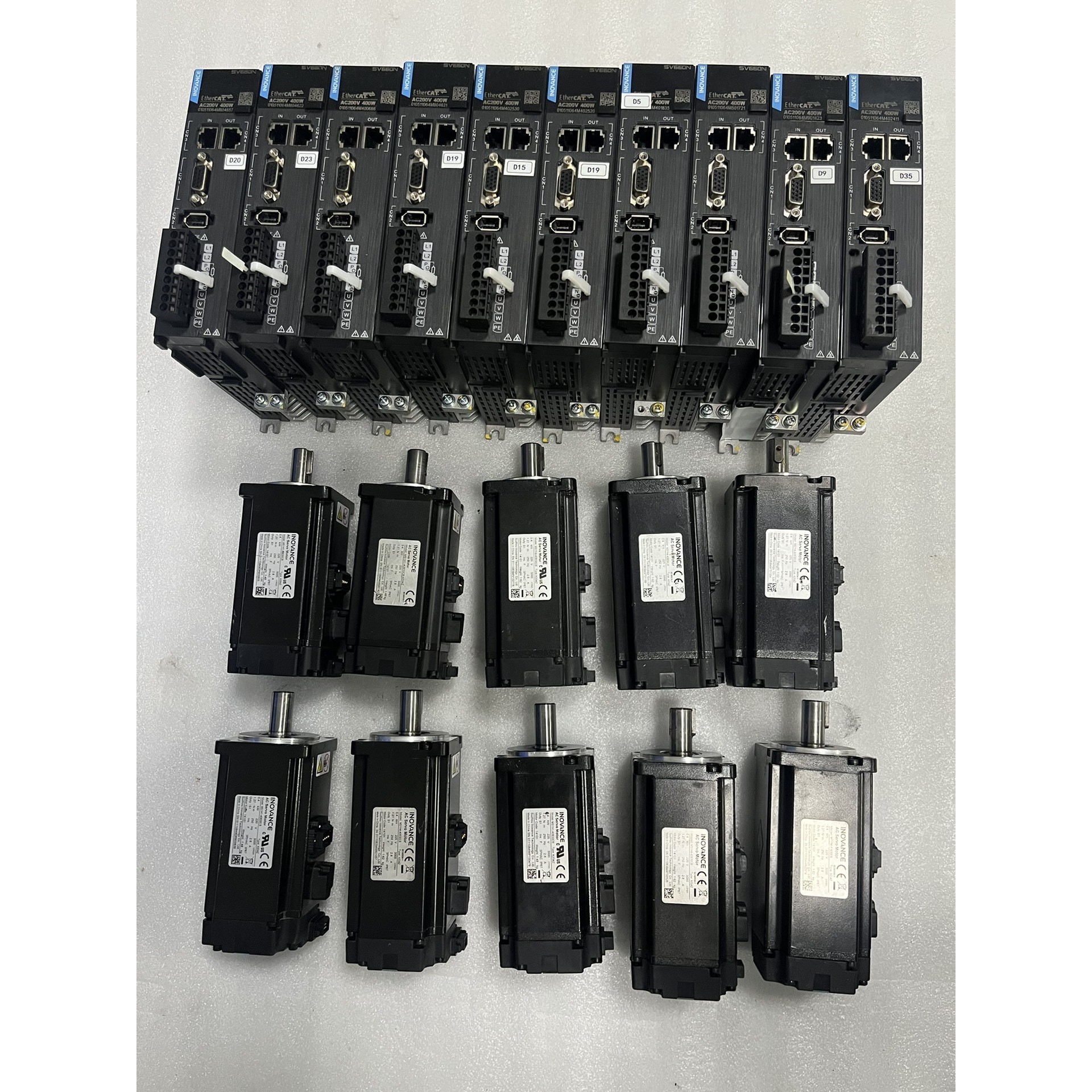 汇川伺服电机驱动器套装,驱动器型号SV660NS2R8I-F