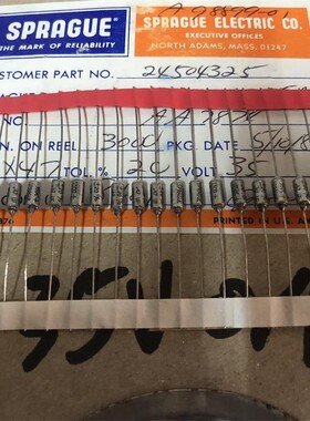 原装USA思碧SPRAGUE150D系列 0.47UF 35V 发烧轴向音频钽电容