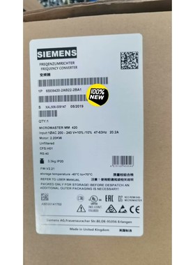 6SE6420-2AB22-2BA1全新420 安装有