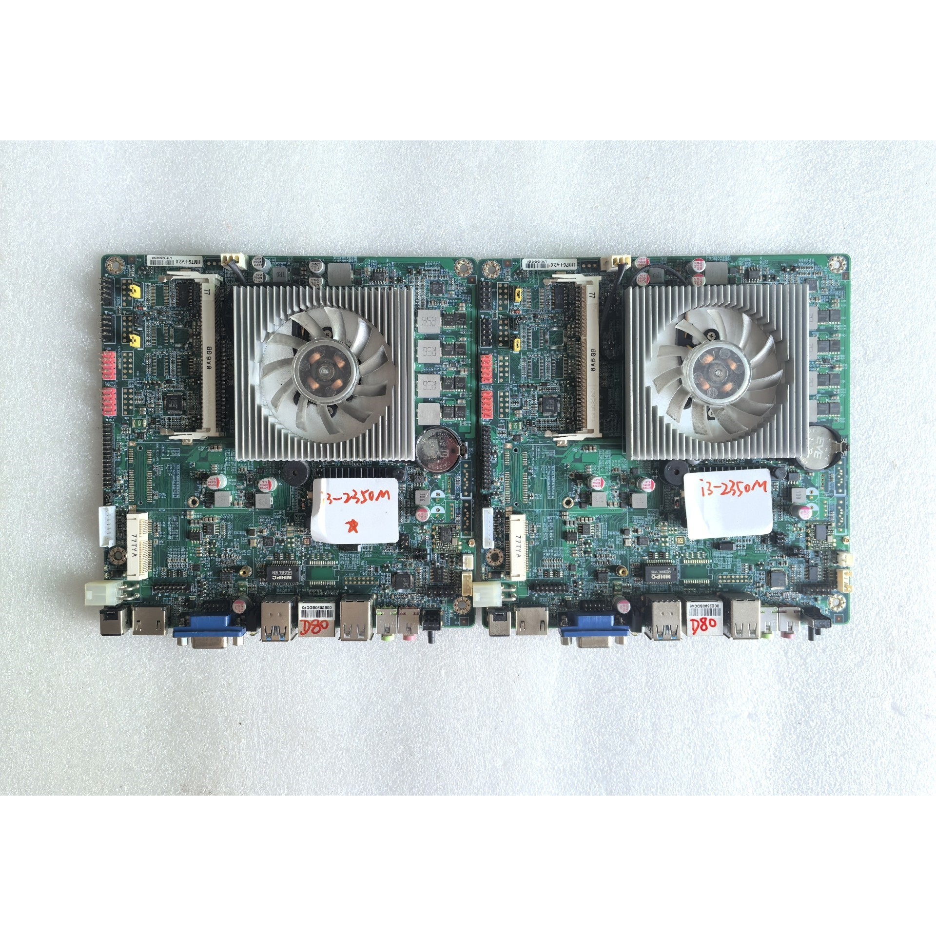 HM76主板+i3-2530M可拆卸cpu,LVDS接口,测