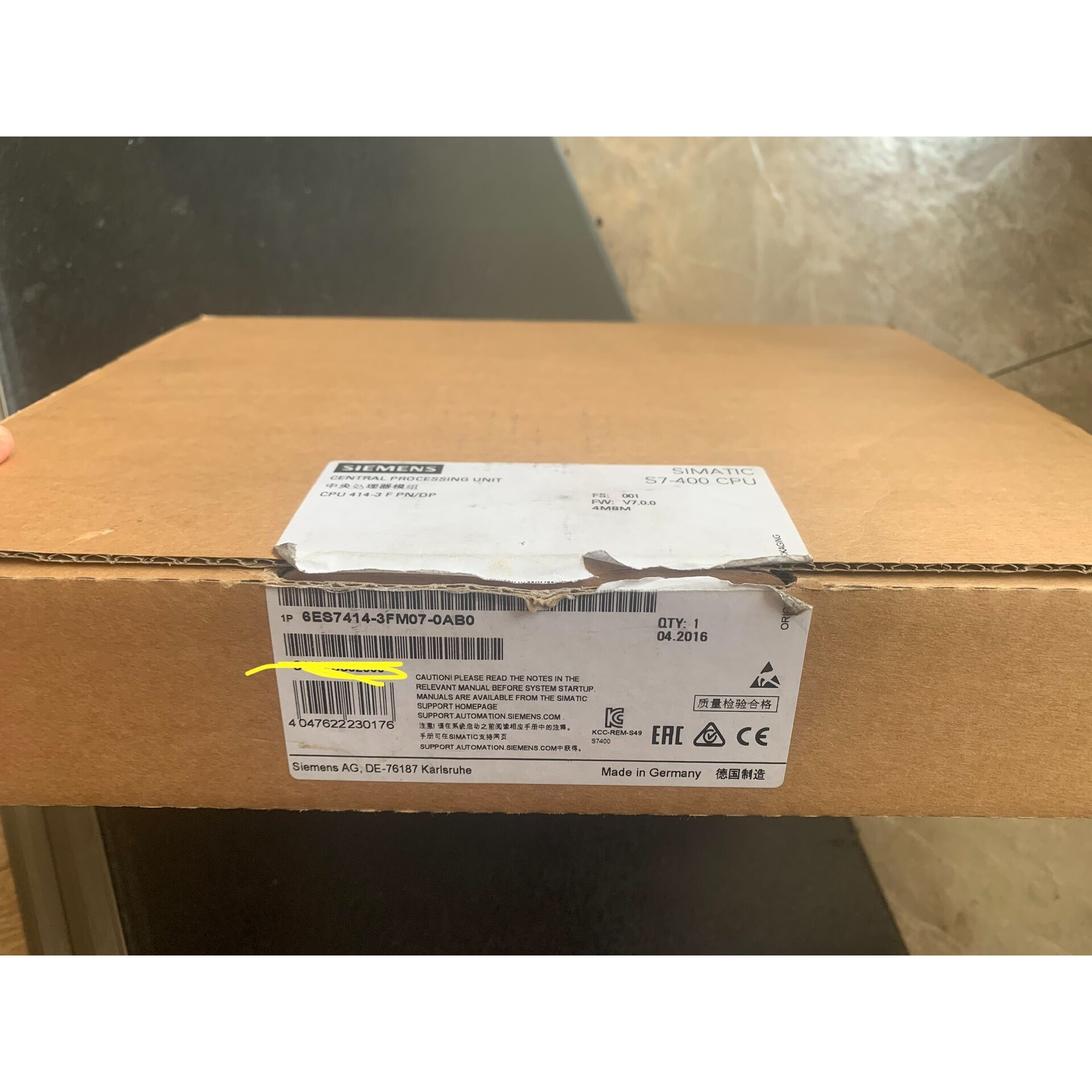 6ES7414-3FM07-0AB0原装仅开封,实单的来