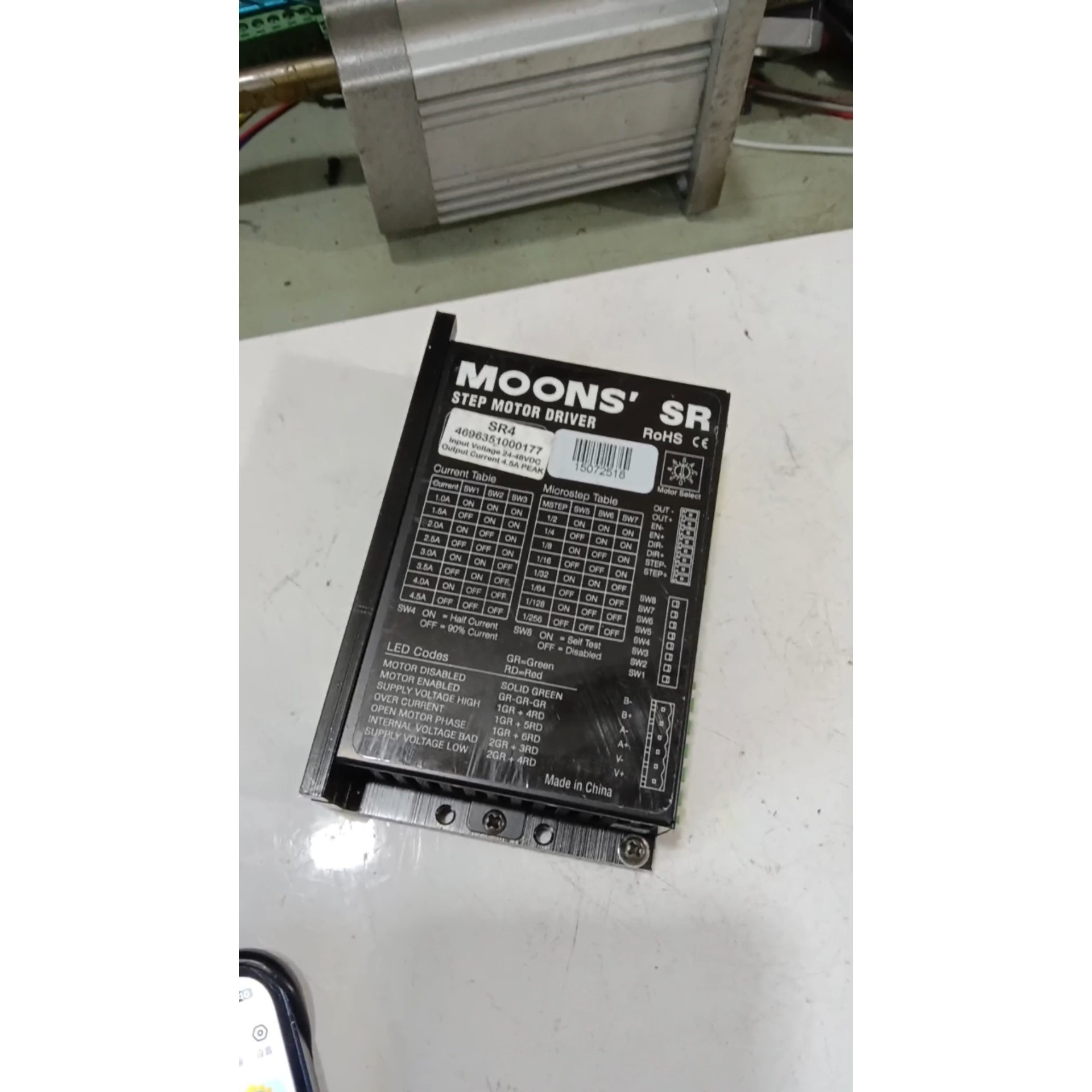 步进电机驱动器,鸣志,型号Y2SSR4,二手拆机实测好的出,