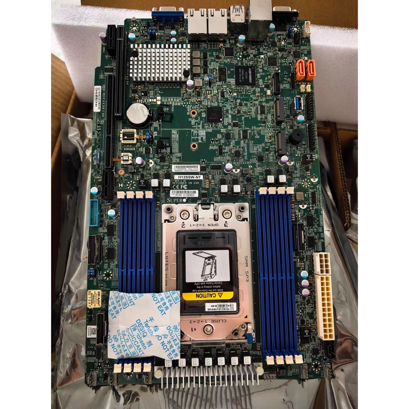 原装超微H12SSW-NT AMD单路7002/7003