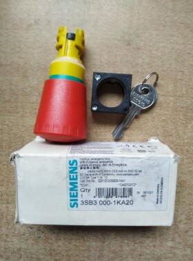 3SB3000-1KA20急停带锁按钮.钥匙SSG10