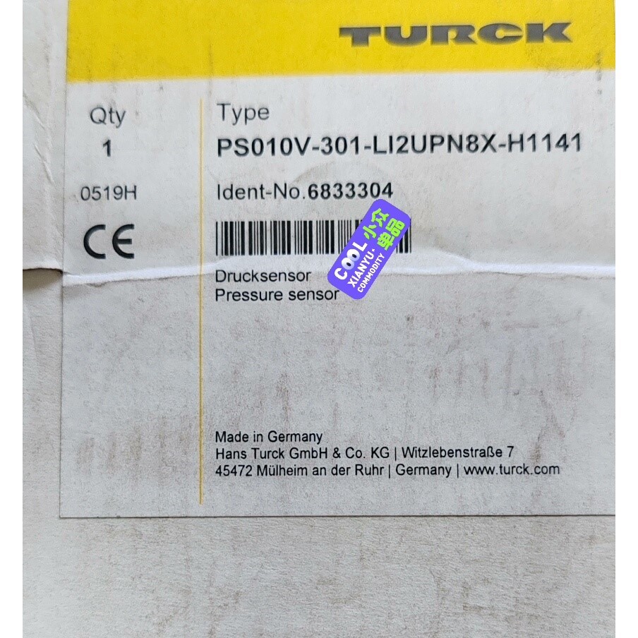 TURCK图尔克压力传感器PS010V-301-LI2UPN