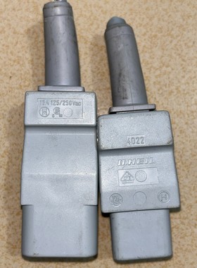 德国4022镀铑发烧电源尾插,灰色4022比较少见,高级进口