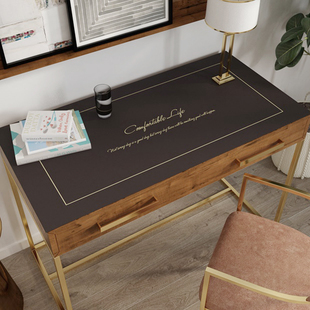 皮革書桌墊寫字臺桌墊辦公室學(xué)生學(xué)習(xí)pvc桌布ins可裁剪電腦桌面墊