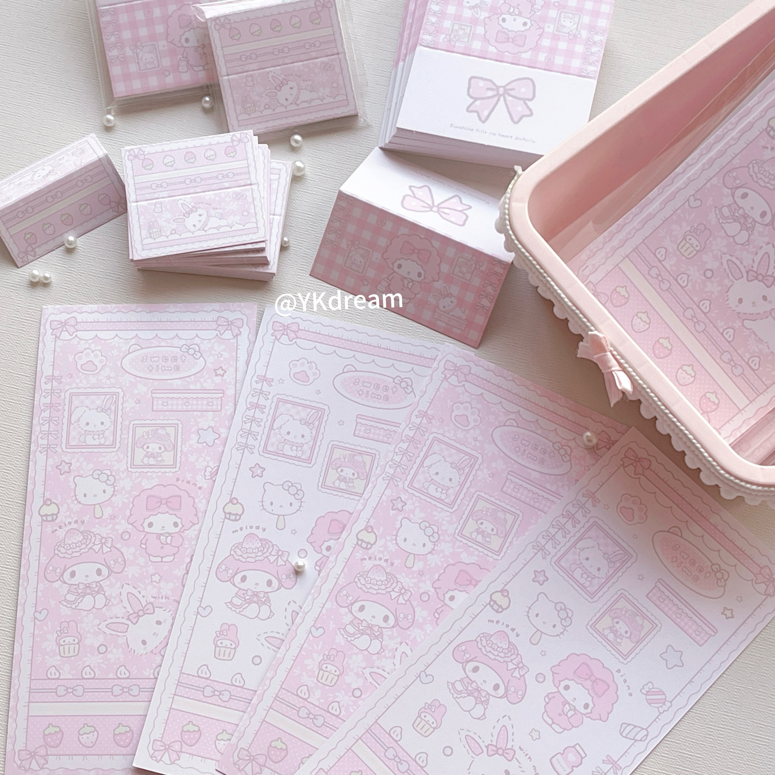 原创小美兔子长卡背简约ins小卡头饰品礼物文创打包材料300g覆膜