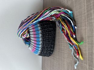 纯手工帽子羊毛毡棉麻包头帽男彩色辫子假脏辫汉麻针织毛线帽女