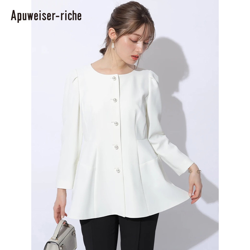 Apuweiser-riche 新品 通勤优雅装饰用珍珠扣套装23174820,女装/女士精品,时尚套装,淘宝优惠券,粉丝福利购,淘宝优惠卷