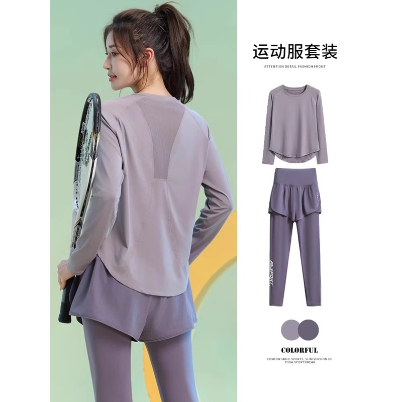 Next Lori健身衣服女套装专业跑步速干上衣宽松透气运动衣瑜伽服