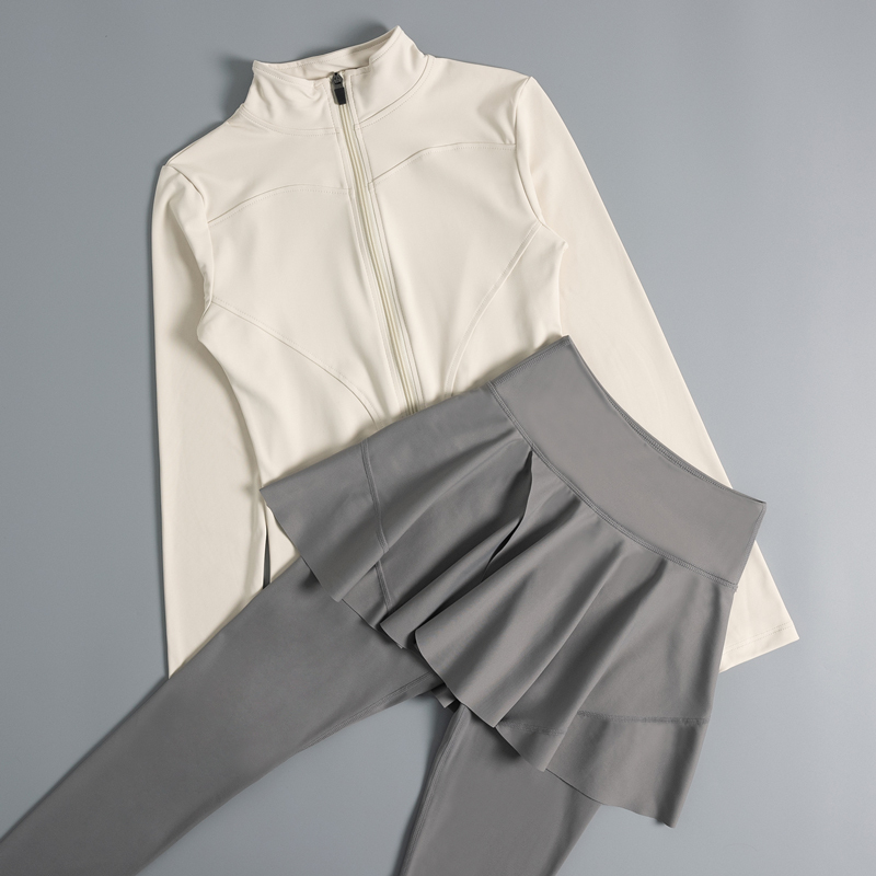 MDCW米兰风羽毛球跑步运动套装女春秋2025新款两件套健身瑜伽服