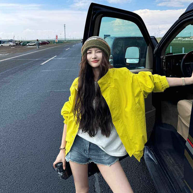 MDCW米兰风早秋款美式立领宽松工装夹克外套爆款洋气休闲冲锋衣