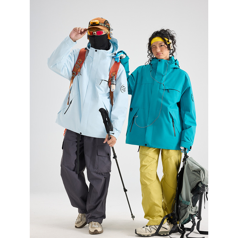 英国Next Kiss冲锋衣女三合一户外抓绒保暖外套男防风防水登山服