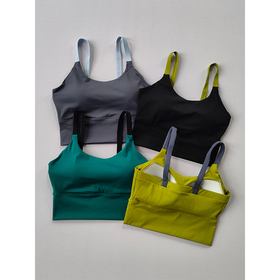 MDCW米兰风一体式胸垫高强防震跑步运动内衣健身瑜伽文胸秋