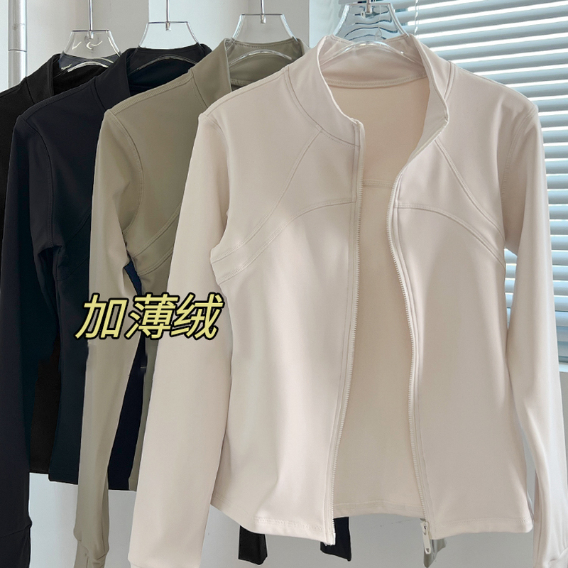 MDCW米兰风加绒瑜伽服运动外套女秋2025新款跑步健身衣套装