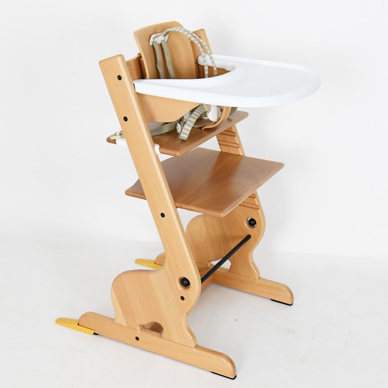全实木宝宝餐椅儿童成长椅婴儿可调整节餐桌椅多功能学习椅学坐椅