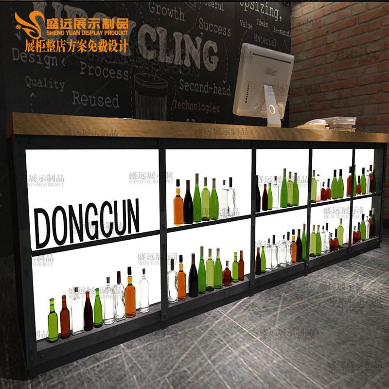 loft美式铁艺收银台柜台工业风复古餐厅酒吧吧台奶茶店咖啡厅前台
