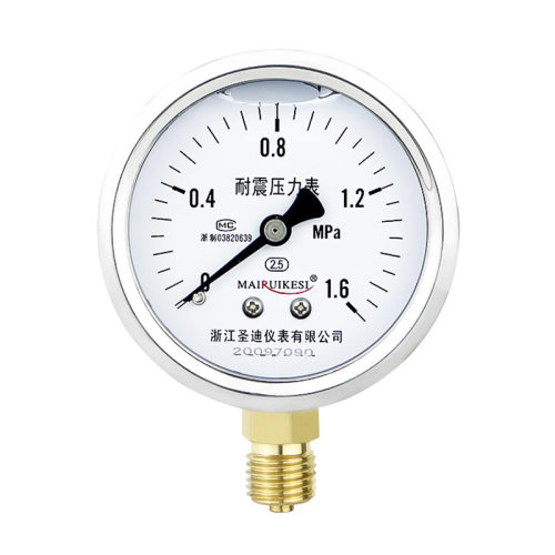 定制高精度硅油压力计YN60不锈钢水压油压M14*1.5气压耐震压力表