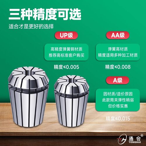ER8筒夹弹性雕刻机刀柄钻夹具数控铣刀弹簧高精度加工中心ER夹头