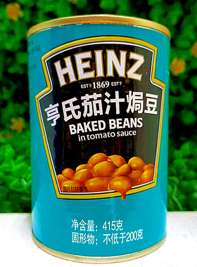 415g亨氏茄汁焗豆白芸豆黄豆HEINZ BAKED BEANS TOMATO SAUCE