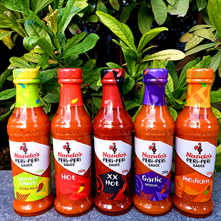 南逗牌中辣特辣蒜味辣椒酱调味酱Nando's Peri hot Sauce南非进口