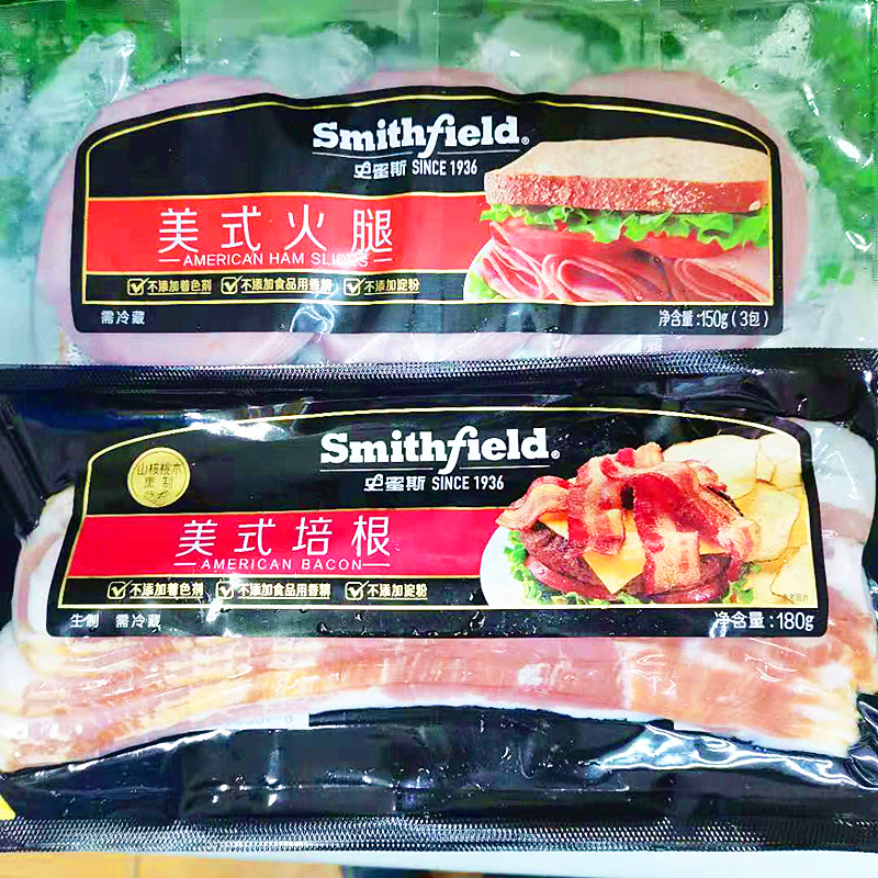 史蜜斯美式培根早餐手抓饼火腿片 Smithfield American Bacon Ham-封面