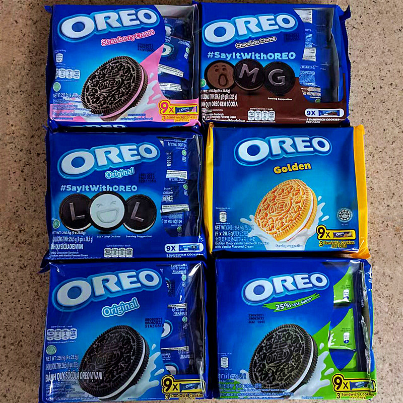 印尼奥利奥草莓夹心曲奇饼干