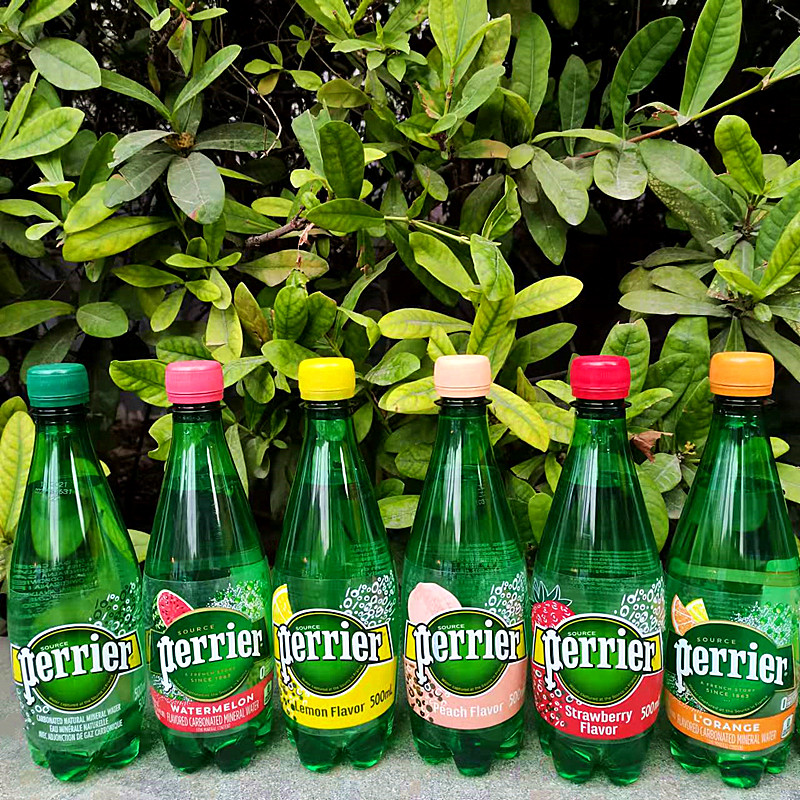 500ml法国进口巴黎水含气水果味饮料perrier lemon flavor juice