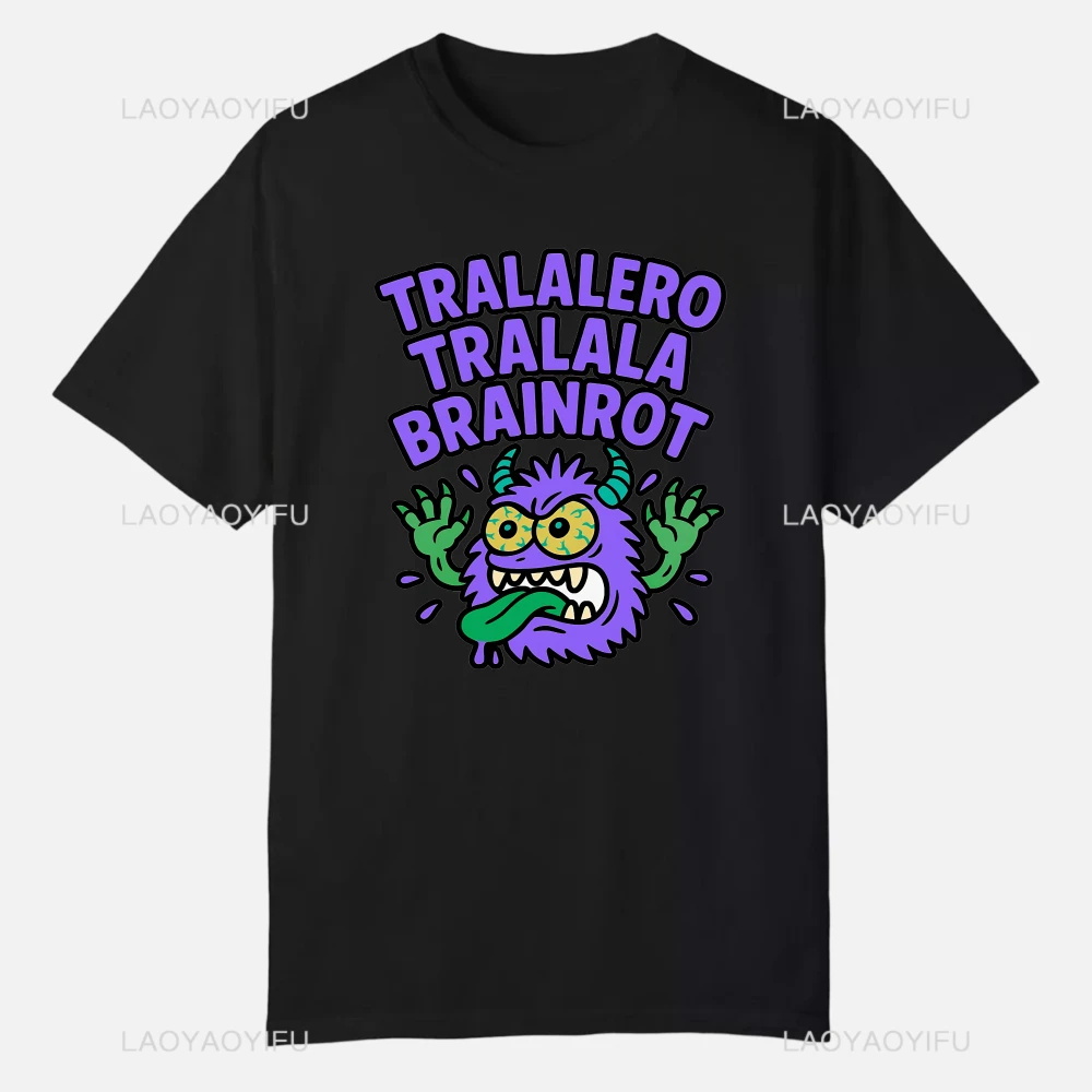 Tralalero Tralala男士棉质服装定制街头服装滑稽t恤印