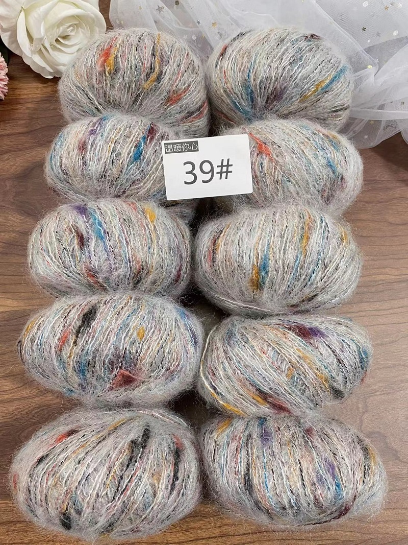 手工编织diy炫彩马海毛粗线